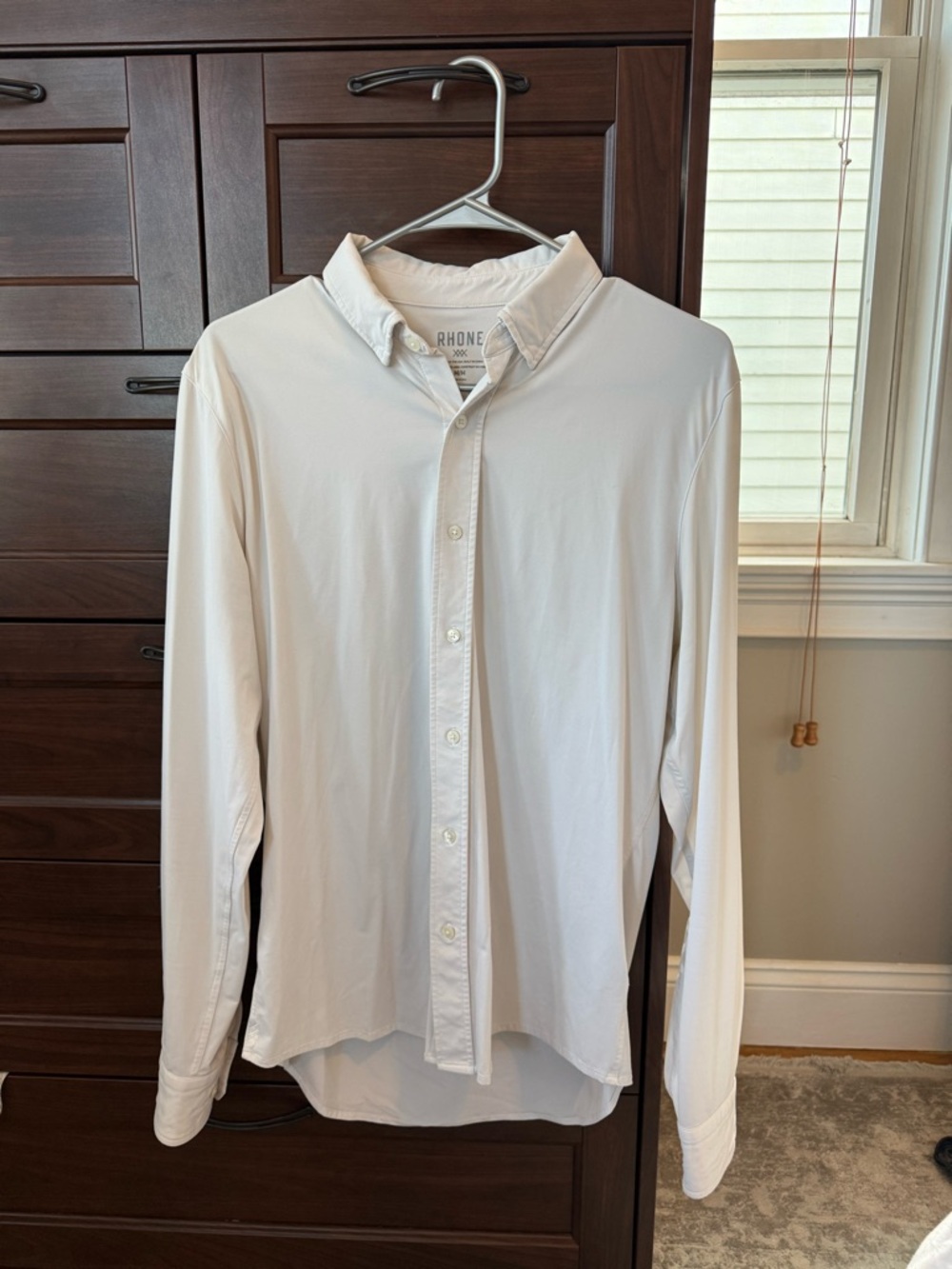 RHONE Men's White Button-Down Shirt